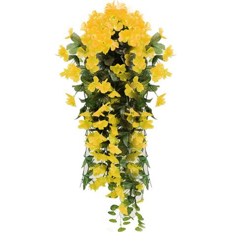 Guirlande Fausse Fleurs Violette - Plante Suspendue Artificielle pour Intérieur Extérieur Jardin Terrasse Décoration Mariage - 1 Pièce (1/3)