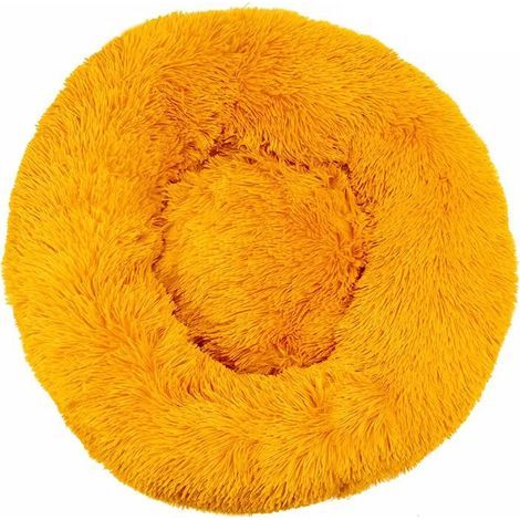 Cama para gatos, cojín suave, lavable, para gatos y perros (amarillo dorado, 80 cm) (1/5)