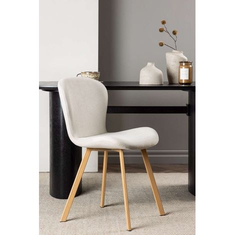 Lilja chaise de salle à manger beige, chêne décor (1/4)