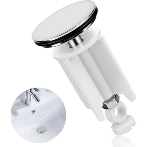 Universeller Waschbeckenstöpsel, 40 mm, mit Gummidichtung, aus Messing, höhenverstellbar, für Waschbecken und Badewanne (1/5)