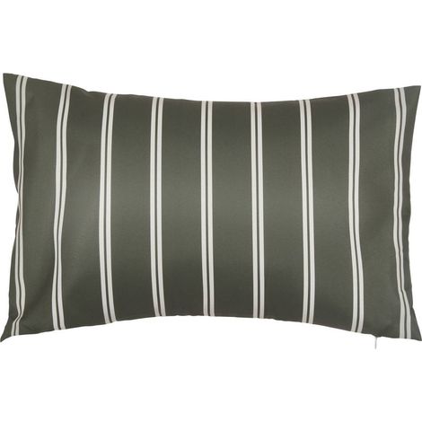 Funda de cojín de exterior Tileo 50x30cm rayas verde oscuro - Atmosphera créateur d'intérieur (1/4)