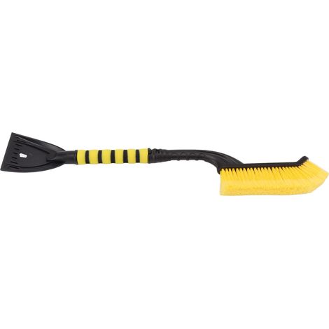 Grattoir à glace et brosse à neige détachables avec poignée ergonomique en mousse pour voitures et camions, jaune et noir (1/5)