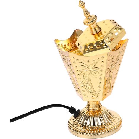 Brûleur de Parfum en Fer Élégant de Style Oriental pour Décoration Intérieure, Porte-encensoir Portable Maison Bureau (1/5)