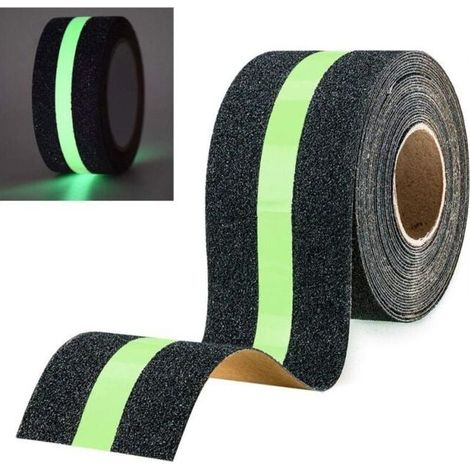 10mx 5cm Anti Slip Tape with Luminous Film Glow in the Dark, Safety Tape for Stairs Ladders Slippery Floors Indoor and Outdoor (1/5)