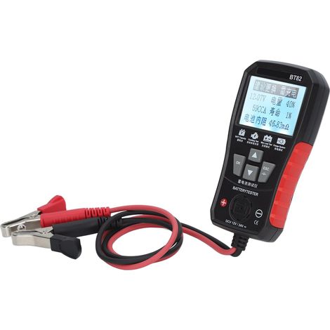 12V/24V-Autobatterietester mit hintergrundbeleuchtetem Display, präzisem und schnellem Analysator, eingebauter Taschenlampe für die Ladediagnose (1/5)