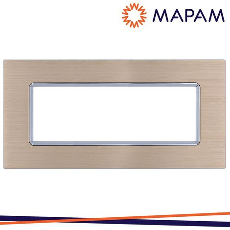 PLACCA ALLUMINIO M6007LL-2 GEM 7P CHAMPAGNE