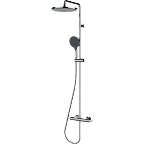 Mitigeur kit colonne de douche murale thermostatic chromé Apice - Bossini L10505030 (1/2)