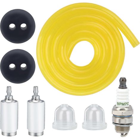 Kit de montage de filtre à carburant, conduite de carburant et passe-câble à 2 trous Bluezoo 3004105 300494 pour motoculteur/tarière Earthquake E43 E43CE E43WC 10310 Dually Auger MC43 MD43 DP10 (1/5)