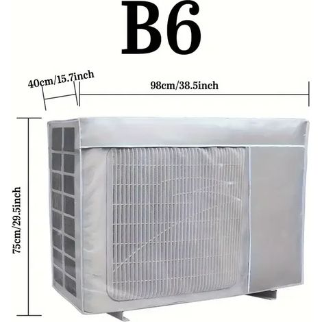 Housse pour climatiseur extérieur (98 x 40 x 75 cm) - Fibre de polyester, convient à la plupart des modèles