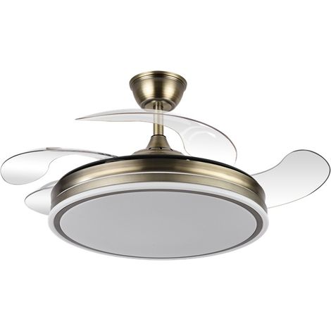 LED-Deckenventilator Bayomo mit Fernbedienung 59W 6980lm 107cm in Lederfarbe (1/2)