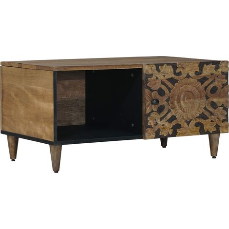 Coffee Table Brown 80 x 50 x 40 cm Solid Mango Wood vidaXL