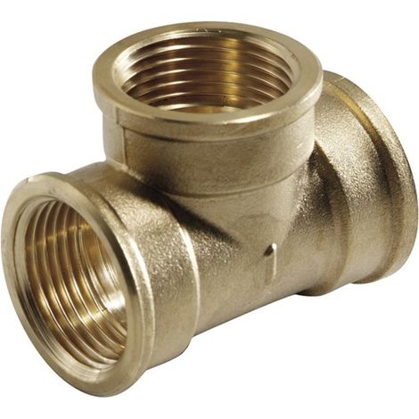 TEE 90 UGUALE OTTONE FILETTATO - 3/4''