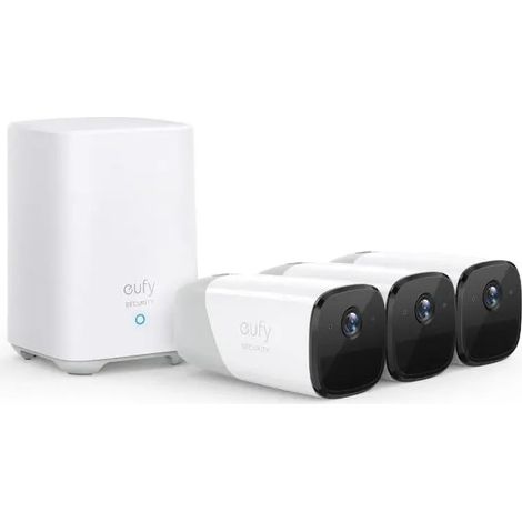[GEBRAUCHT] B-Ware Eufy überwachungskamera Kamera Set Eufy Cam 2 Pro Weiß Drahtlos Home Base 2 Audio