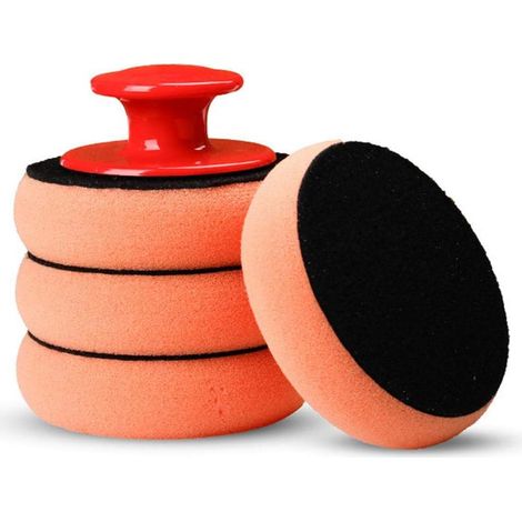 Tampone per lucidatura manuale dell'auto, spugna per lucidatura manuale da 9,5 cm x 2,3 cm, tampone applicatore di cera, prodotti lucidanti, detergente per vernice, al posto di una lucidatrice