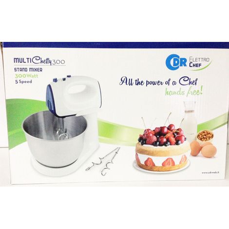 CDR SBATTITORE CON CONTENITORE 5 VELOCITA 300 W 4 FRUSTE MONTA PANNA Ni 01283000 (1/2)