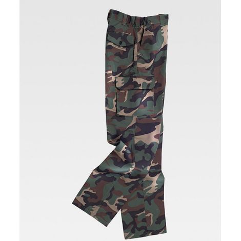Pantalón con refuerzos y estampado de camuflaje WORKTEAM Sport S3350 56 Verde Camuflaje