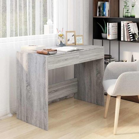 vidaXL Desk Grey Sonoma 101x50x76,5 cm Engineered Wood (1/5)