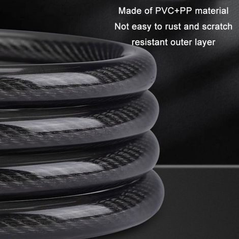 Antivol vélo - - Câble acier 12mm - Longueur 2m - Protection imperméable (1/5)