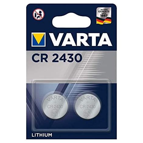 Varta REF63170-3 CR2430 Batteria a Bottone al Litio 3V 2 Pezzi per Telecomandi Bilance Calcolatrici Chiavi Auto