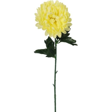 Künstliche cremefarbene Chrysantheme, 50 cm – Dekoration für Allerheiligen (1/2)