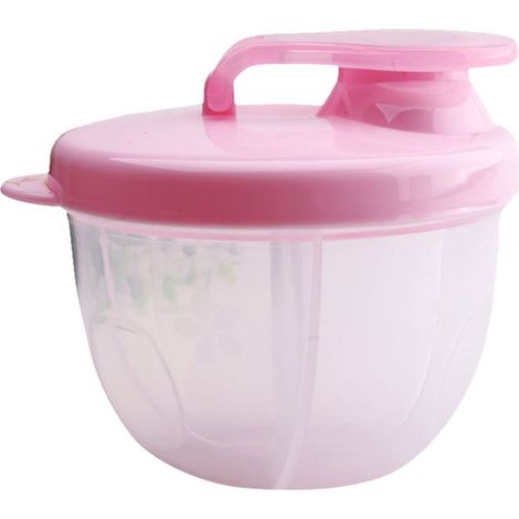 Boîte De Rangement Alimentaire - Trois Compartiments Rotatifs Indépendants - Capacité Élevée - Pour Poudre De Lait Et Aliments Secs - 1 Pièce (1/4)