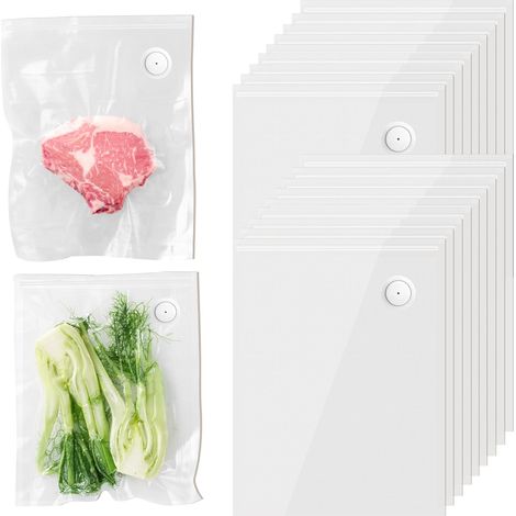Sacs de mise sous vide, 20 sacs, 26 x 34 cm, pour mini machine sous vide, sacs de congélation pour la conservation des aliments (1/5)