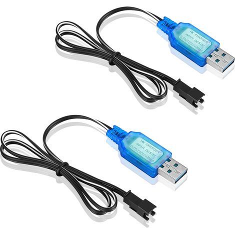 Stück 3,7V HSP USB-Ladekabel mit SM-2P-Stecker, Ni-MH-Akkuladegerät für RC-Drohnen und -Fahrzeuge (1/5)