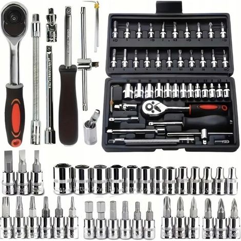 Coffret de 46 clés à douille 1/4" en plastique - GMP2762 (1/5)