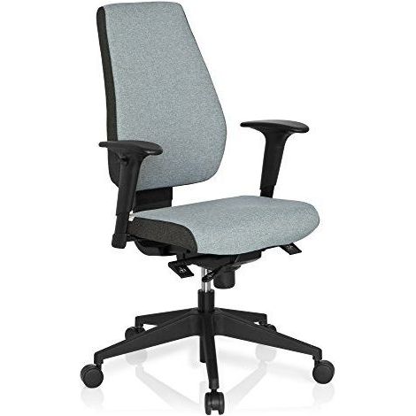 Chaise de bureau / Chaise pivotante PRO-TEC 500 tissu à maille gris foncé/gris clair hjh OFFICE