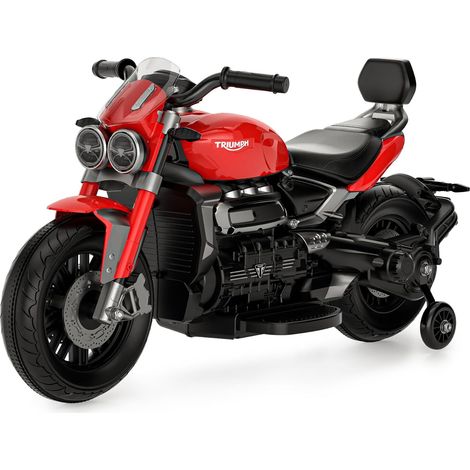 Moto Elettrica per Bambini Licenza Ufficiale Triumph 12V 4,5Ah Rosso