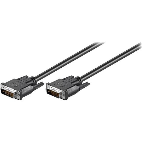 Cable DVI-D male des deux cotes 2m noir