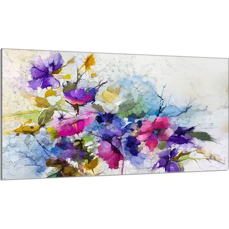 Protezione per piano cottura in vetro 90x52 Fiori (1/5)