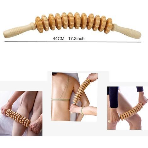 Outil de massage en bois, madérothérapie en bois, massage anti-cellulite, drainage lymphatique, soin de santé pour le cou, les jambes, le dos et les bras-AquaForge (1/5)