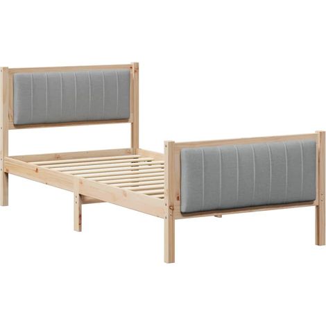 Maison Exclusive - Struttura del Letto Marrone e grigio chiaro 90 x 190 cm (1/5)