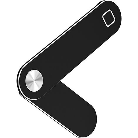 Support téléphone magnétique pour écran d'ordinateur portable, en alliage d'aluminium, réglable, fixation latérale, noir classique, pour PC et moniteur (1/5)