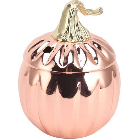 Verre à vin citrouille en acier inoxydable 304 de 500 ml, couleur or rose, avec couvercle. (1/5)