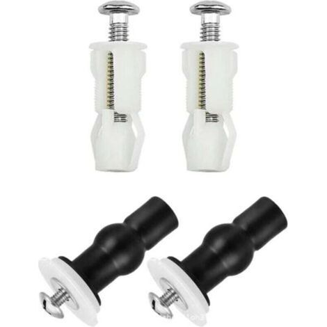 Lot de 4 Abattant WC Fixations Charnières, Vis D'expansion pour Couvercle de Toilette Fixation Abattant WC Vis pour Lunette Toilette Ensemble, Pièces de Rechange pour Couvercle de Toilette (1/5)