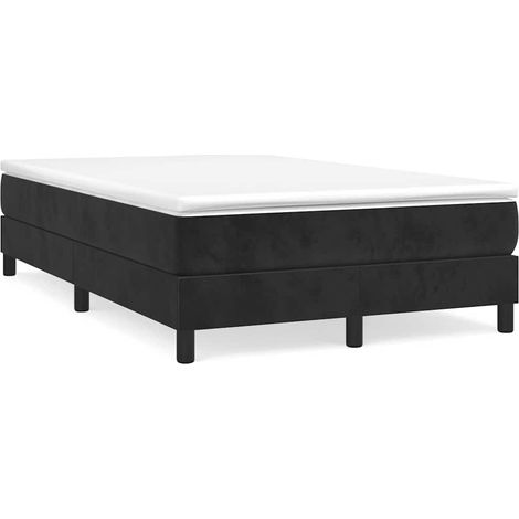 Maison Exclusive - Box spring postel s matrací černá 120 x 200 cm samet (1/5)