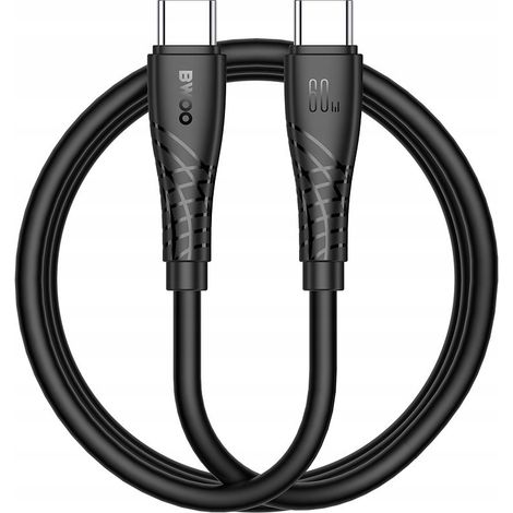 Cavo USB Type C - USB Type C da 1,0 m, 60 W MEGA VELOCE, nero, BWOO (1/5)
