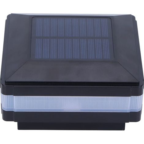 Solar-Dachrinnenleuchten, Solar-Außenleuchten für Terrassen, IP65 wasserdicht, dekorative Solarleuchten für Zaunpfosten (Warmweiß + Blau)