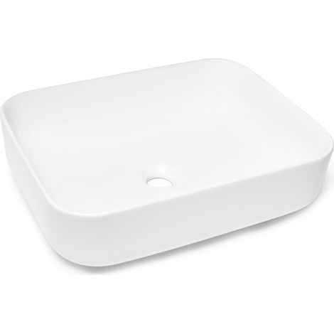 Swiss Aqua Technologies Lavabo Infinitio freestanding 50 x 39 x 13 cm senza troppopieno, bianco (SATINF5039)