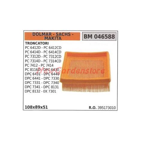 Filtro aria DOLMAR per troncatore PC 6412D 6412CD 6414D 6414CD 7312D 7312CD 046588