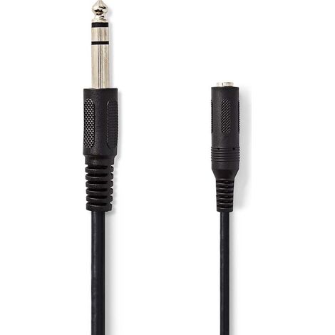 Nedis Stereo-Audiokabel / 6.35 mm Stecker / 6.35 mm Buchse / Vernickelt / 5.00 m / Rund / Label