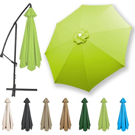 Auvent De Remplacement pour Parasol Toile De Parasol Déporté Remplacement Pour Cour,Jardin,Plage, Protection UV 50+,Vert (1/5)