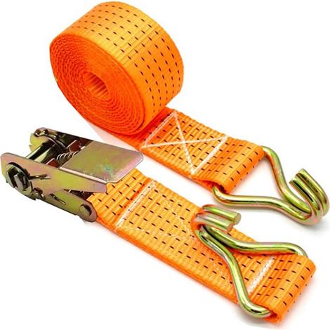 ZHIJIA PREMIUM sangle cliquet polyester 3,8cm×6m crochets doubles fixation camion moto bagages véhicule charge lourde (1/5)