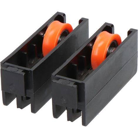 Rodamiento, modelo alugom 400 rd20, de nylon con acabado negro, 64 x 18 x 25 mm, 2 uds, blister