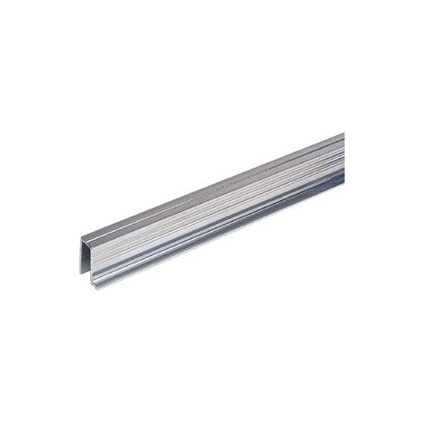 Rail de coulissage à visser - Matériau : Aluminium - Décor : Brut - Longueur : 2000 mm - HETTICH