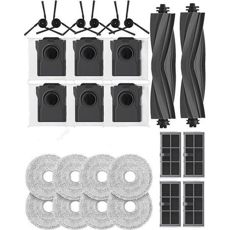 Lot de 26 accessoires pour robot aspirateur Dreame X40 Ultra-L40 Ultra-X40 Master - AQSACOKIYA - brosses, sacs, lingettes (1/4)