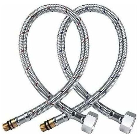 1/2"-Wasserhahnschlauch – Edelstahl 304 – 600 mm Länge – Hitzebeständig und hochdruckbeständig – 2er-Pack – SUS304 (1/5)