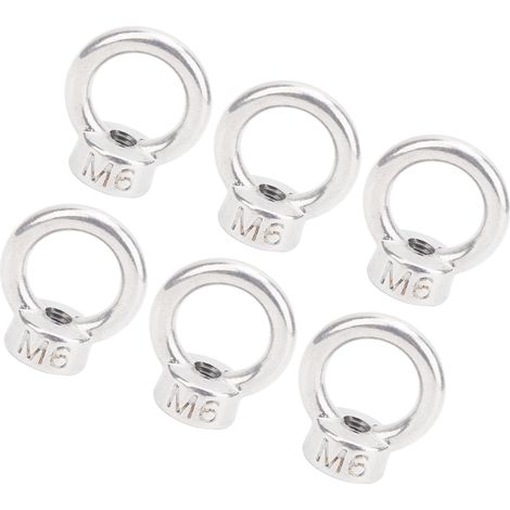 10 Pièces Boulons à Anneau M6 en Acier Inoxydable pour Fixation de Câbles et Cordes